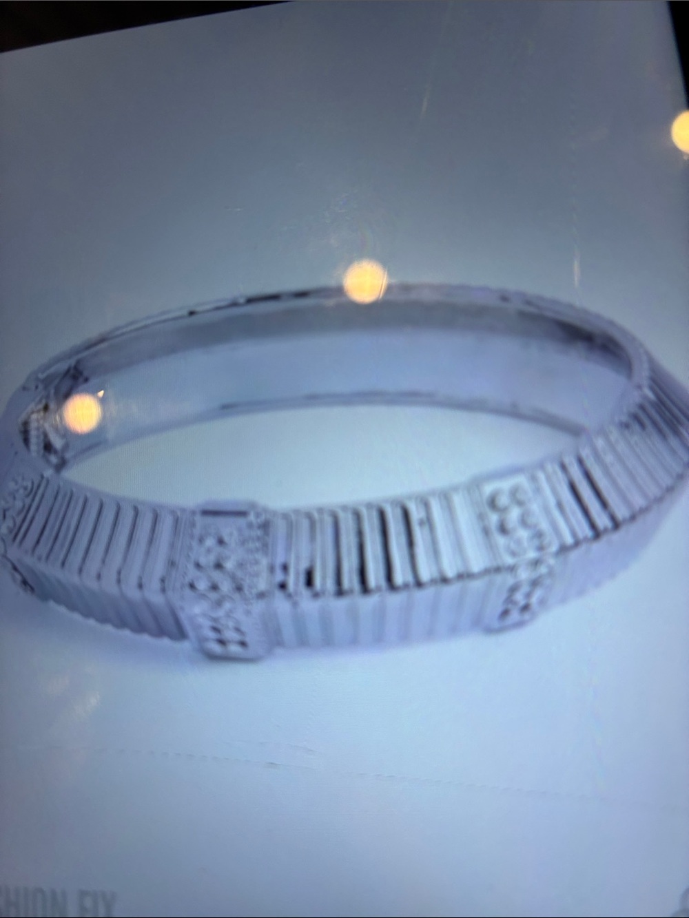 Classic Silver Ribbed Bangle Bracelet - Elegant Women's Jewelry